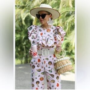 ANTONIO MELANI Pink Seashell Print Set